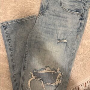 Distressed Light Blue pistola Jeans